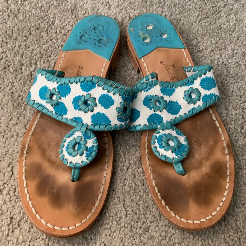 Jack Rogers blue and white sandals size 8 1/2